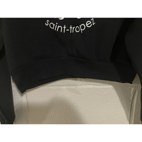 Sunday Club Cropped Sweatshirt Women's Size S Black Tennis Graphic NWT - Picture 6 of 8